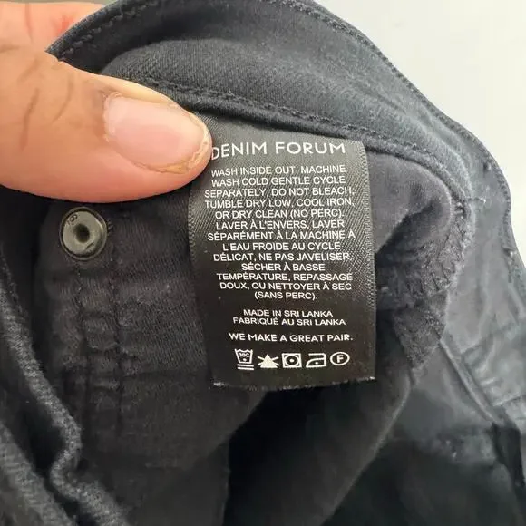 Denim Forum The Lola High Rise Skinny Jeans Women’s 27 Black Stretch Aritzia - Picture 4 of 13